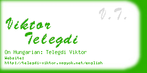 viktor telegdi business card